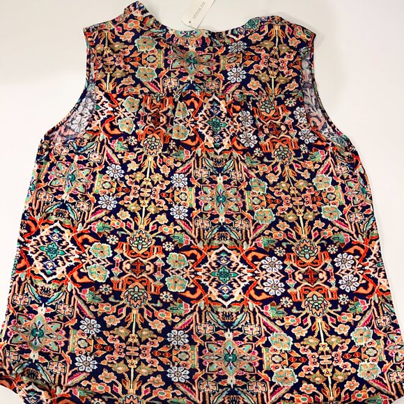 NWT Papermoon Women's 2X Split Neck Sleeveless Henley Knit‎ Top Blouse - Picture 9 of 9